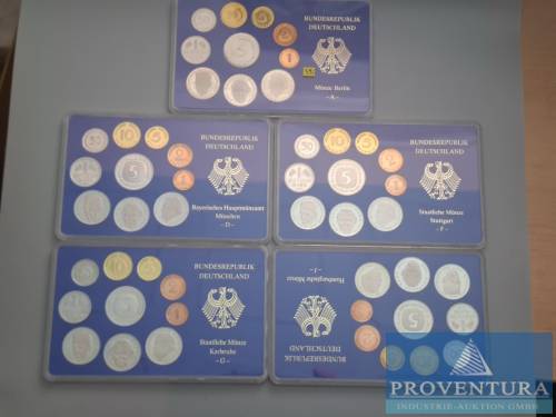 KMS Bundesrepublik Deutschland 1992 ADFGJ pp 64.40 DM